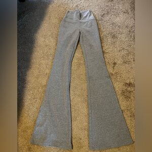 High Waisted Flare Active Leggings Pants XXS Grey
